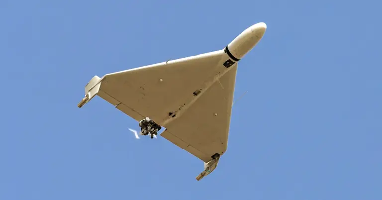 ইরানি শাহেদ-১৩৬ ড্রোন কেরমানশাহের আকাশে উড়ছে